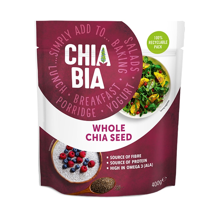 Chia Bia 100% Natural Whole Chia Seed 400g Vegan Food Holland&Barrett   