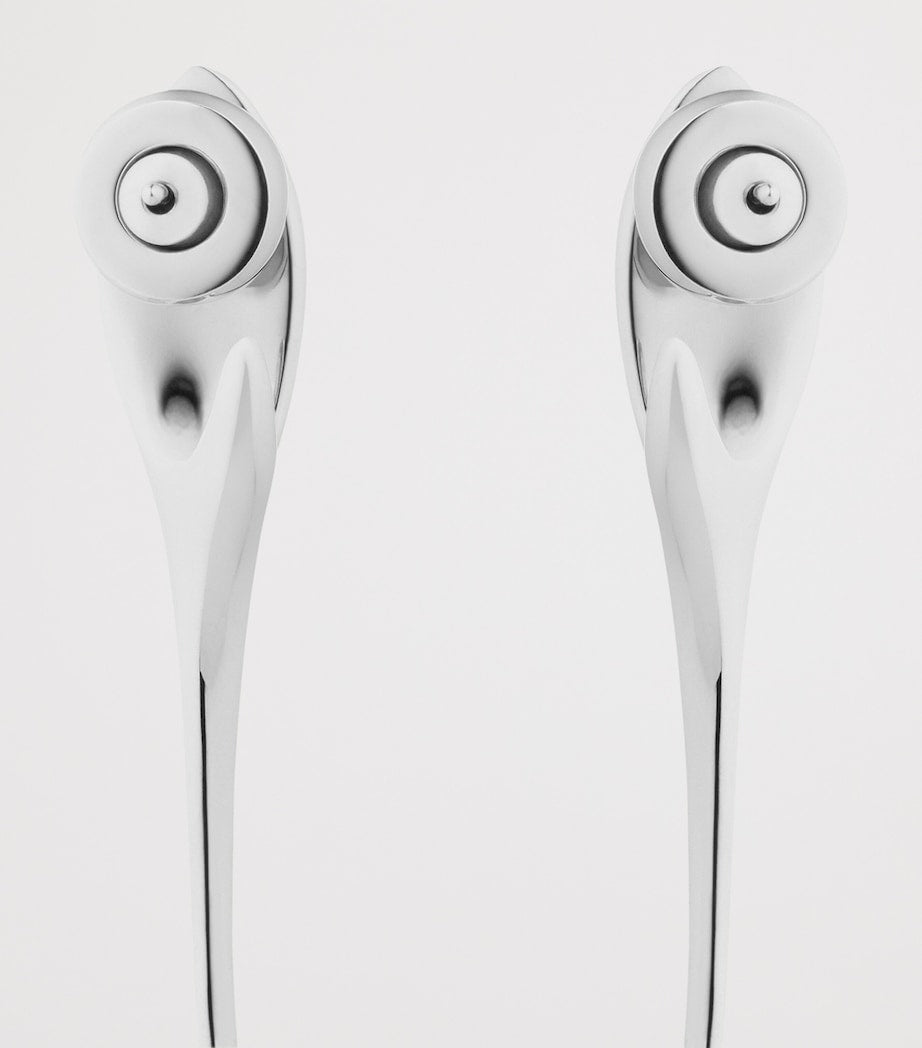Givenchy Spike Earrings silver tone drop design, UK version