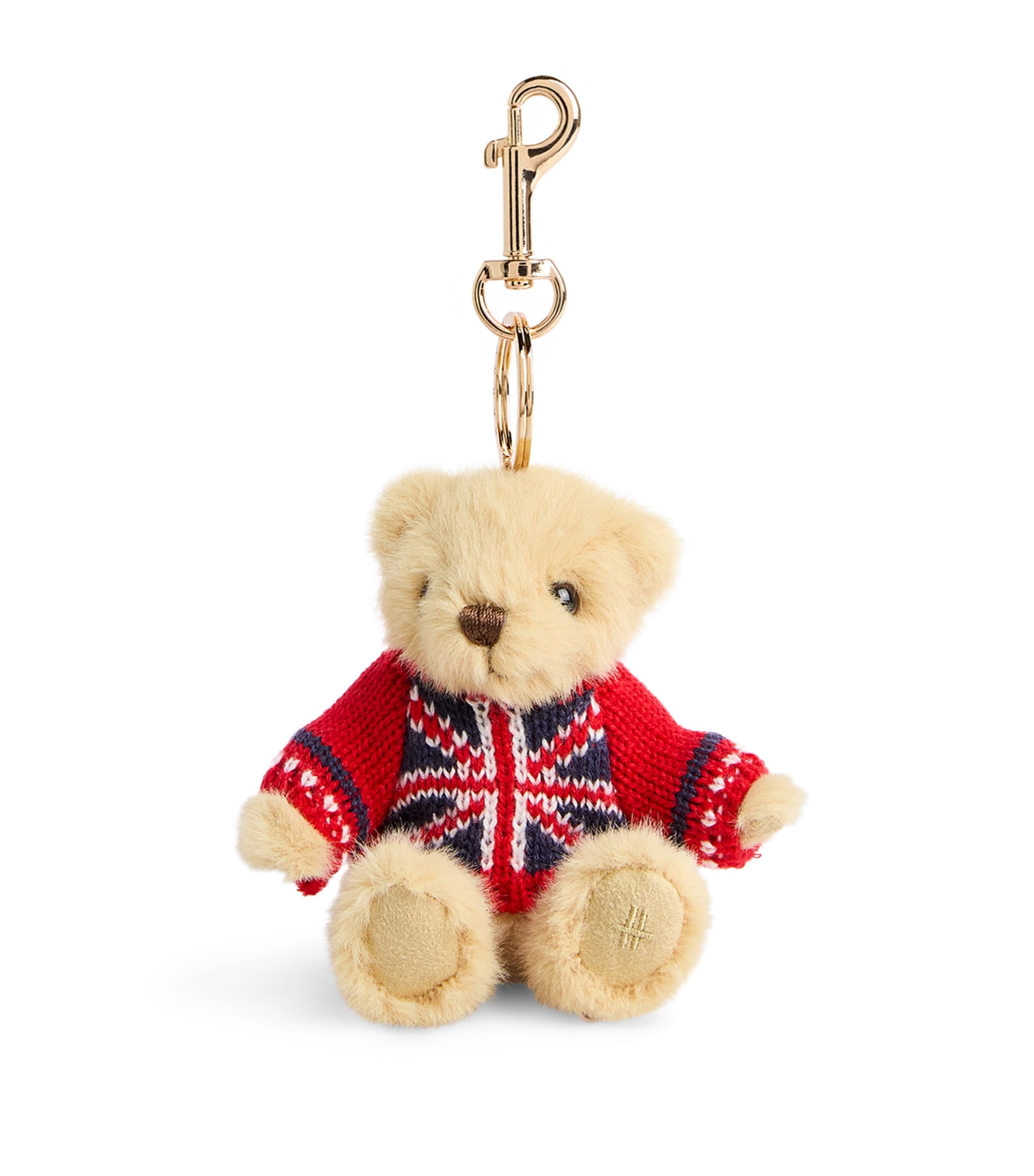 Harrods Union Jack bear keyring 9cm height, UK version