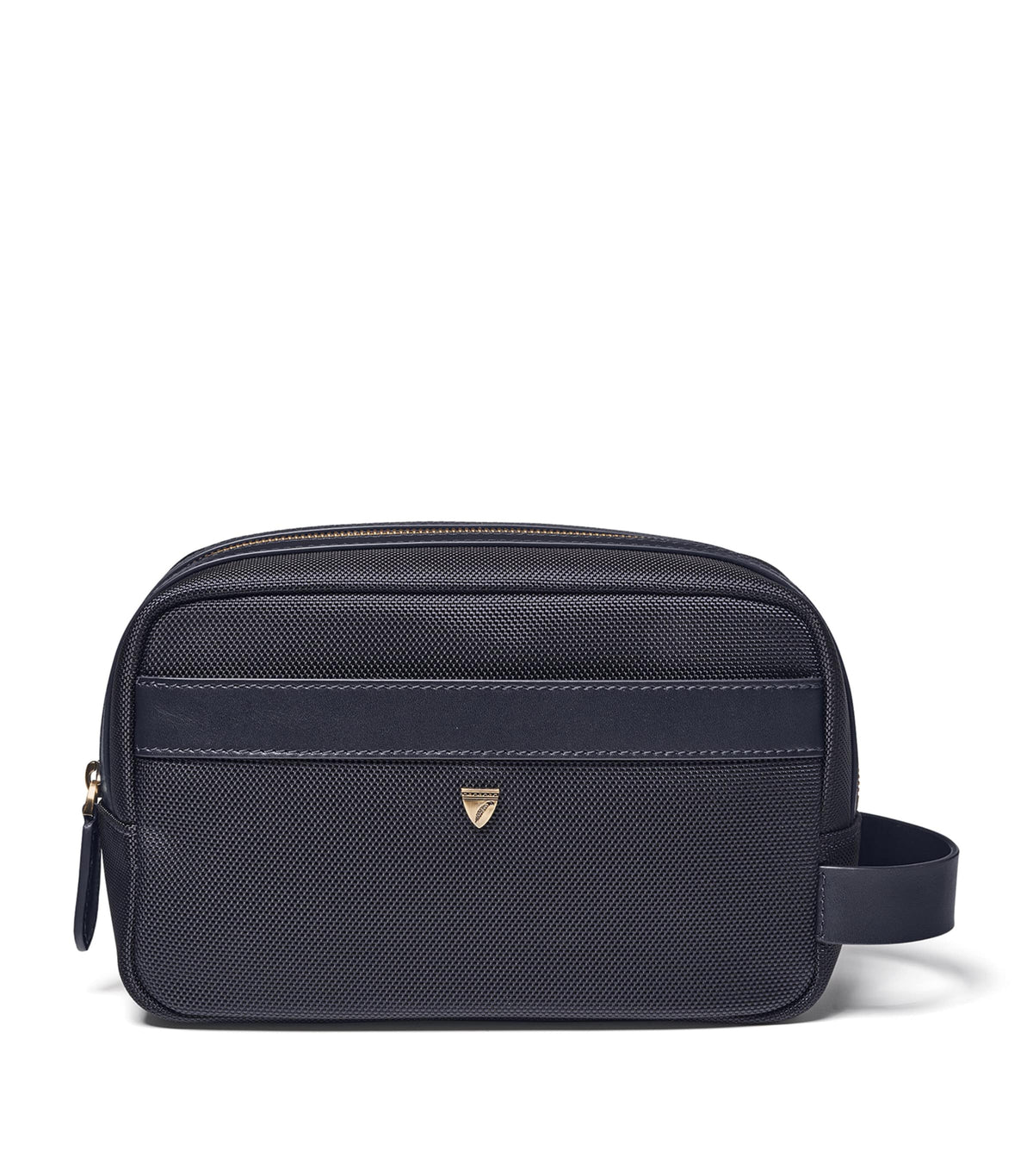 Aspinal Of London logo-detail wash bag - British product