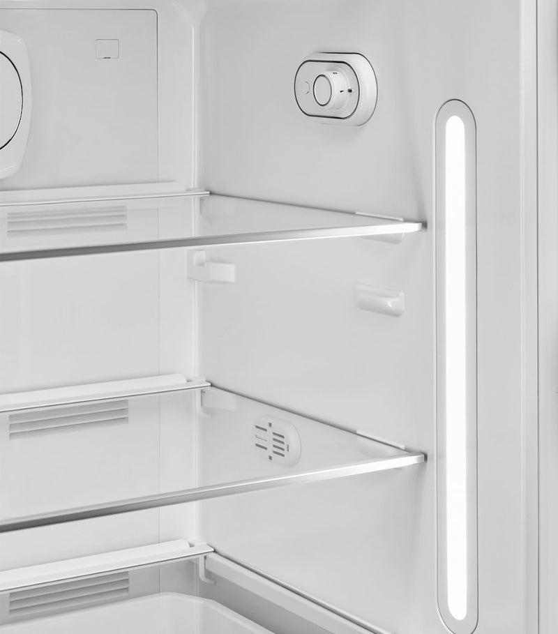 Retro Stainless Steel Fridge with Humidity Control and Temperature Zone
