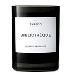 Byredo Bibliothèque leather-scented candle with peach and vanilla notes 300g - British product