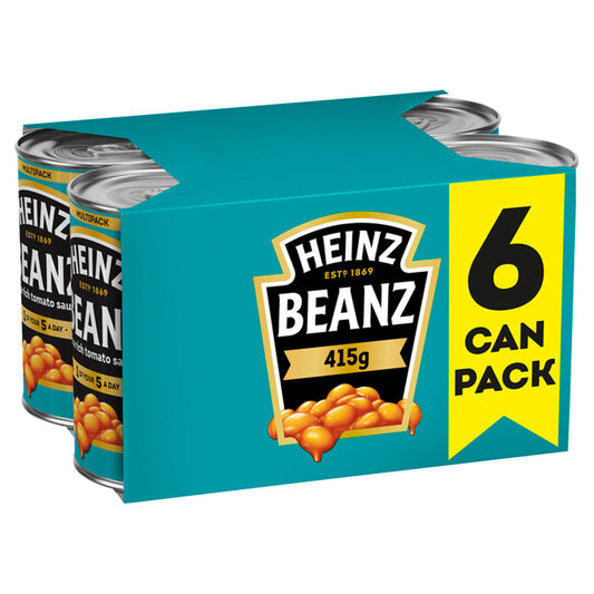 Heinz Baked Beans in a Rich Tomato Sauce 6 x 415g Baked beans & canned pasta Sainsburys   