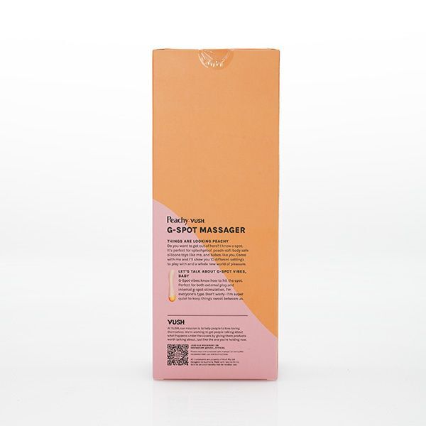 Vush Peachy G-Spot Massager body-safe silicone, imported from the UK