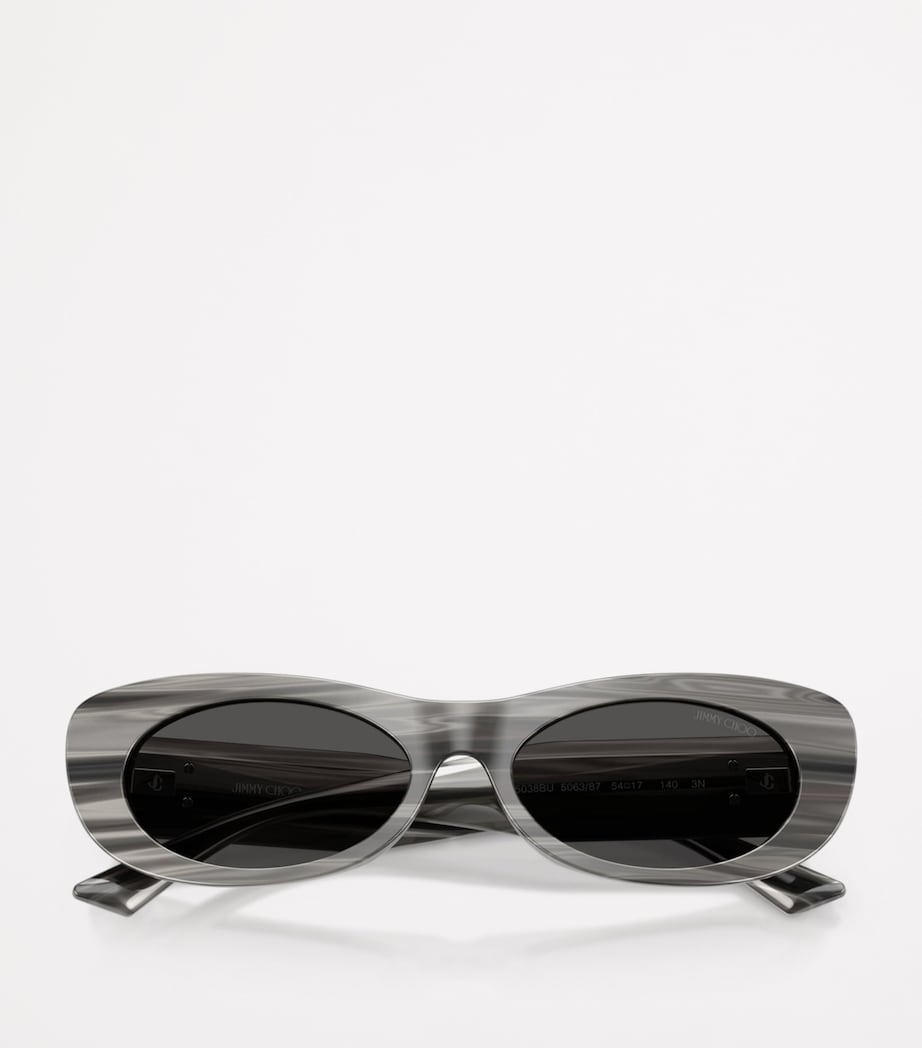Jimmy Choo oval logo sunglasses grey acetate (British brand)