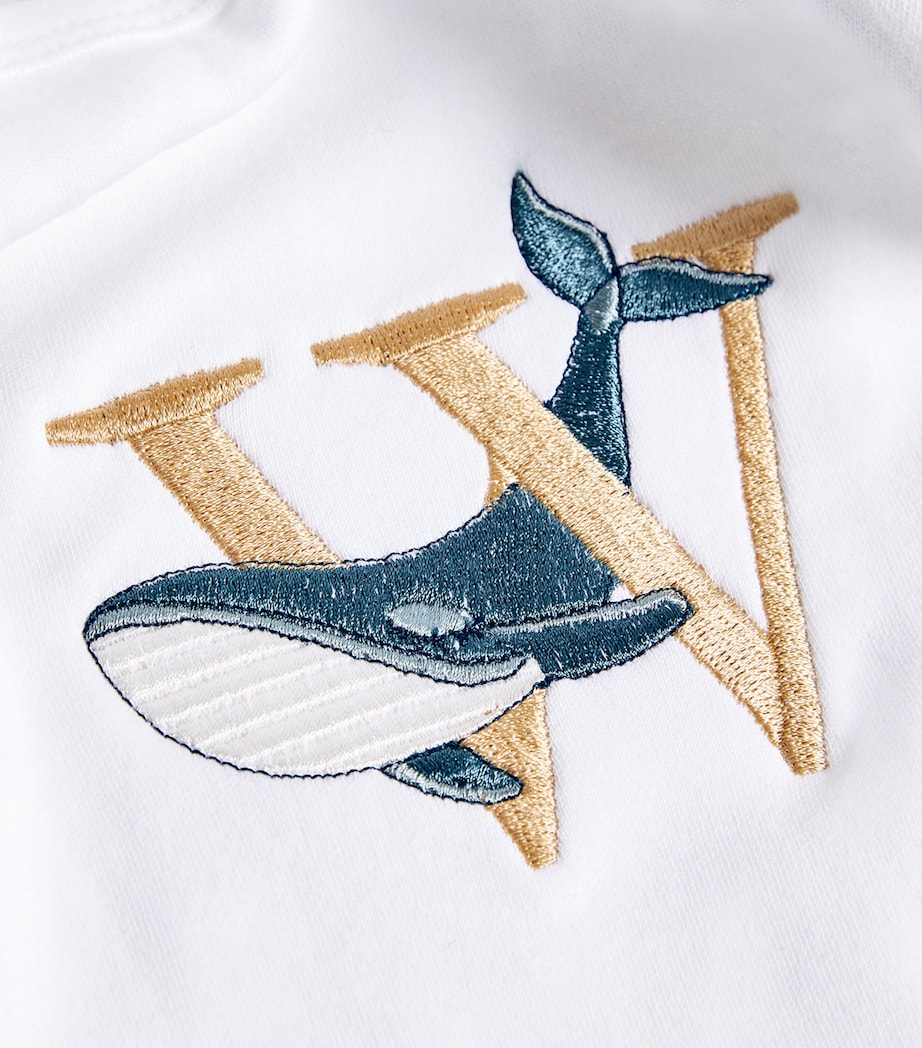 Paint My Dreams cotton W monogram bib - British product