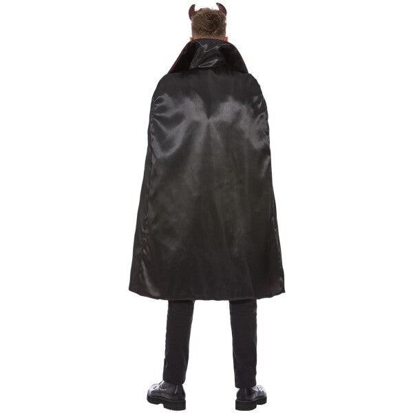 Smiffys devil costume Red & Black with cape and horns (British brand)