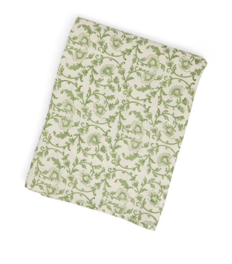 Maison Margaux Green Vine tablecloth 150cm x 300cm, imported from the UK