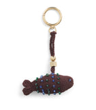 Sandro Paris crochet fish keyring with beads, imported from the UK