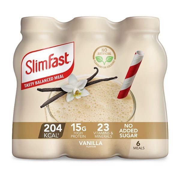 SlimFast Milkshake Multipack Bottle Vanilla 6x325ml GOODS Superdrug   