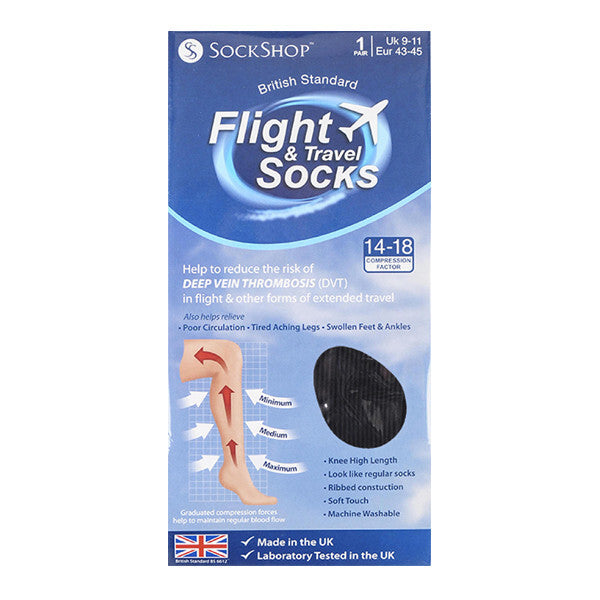 IOMI Mens 80 Denier Knee High Flight Socks for DVT 9-11 UK GOODS Superdrug   