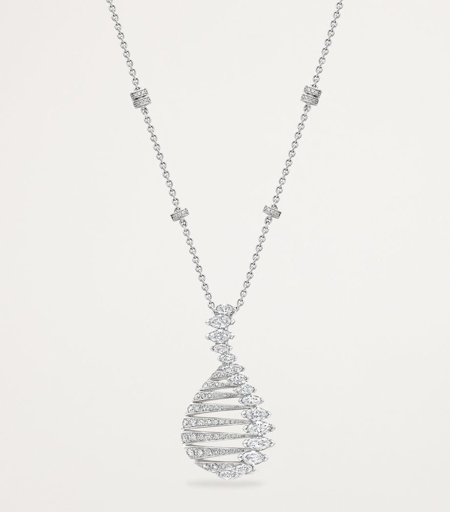 Boodles platinum diamond pendant necklace - British product