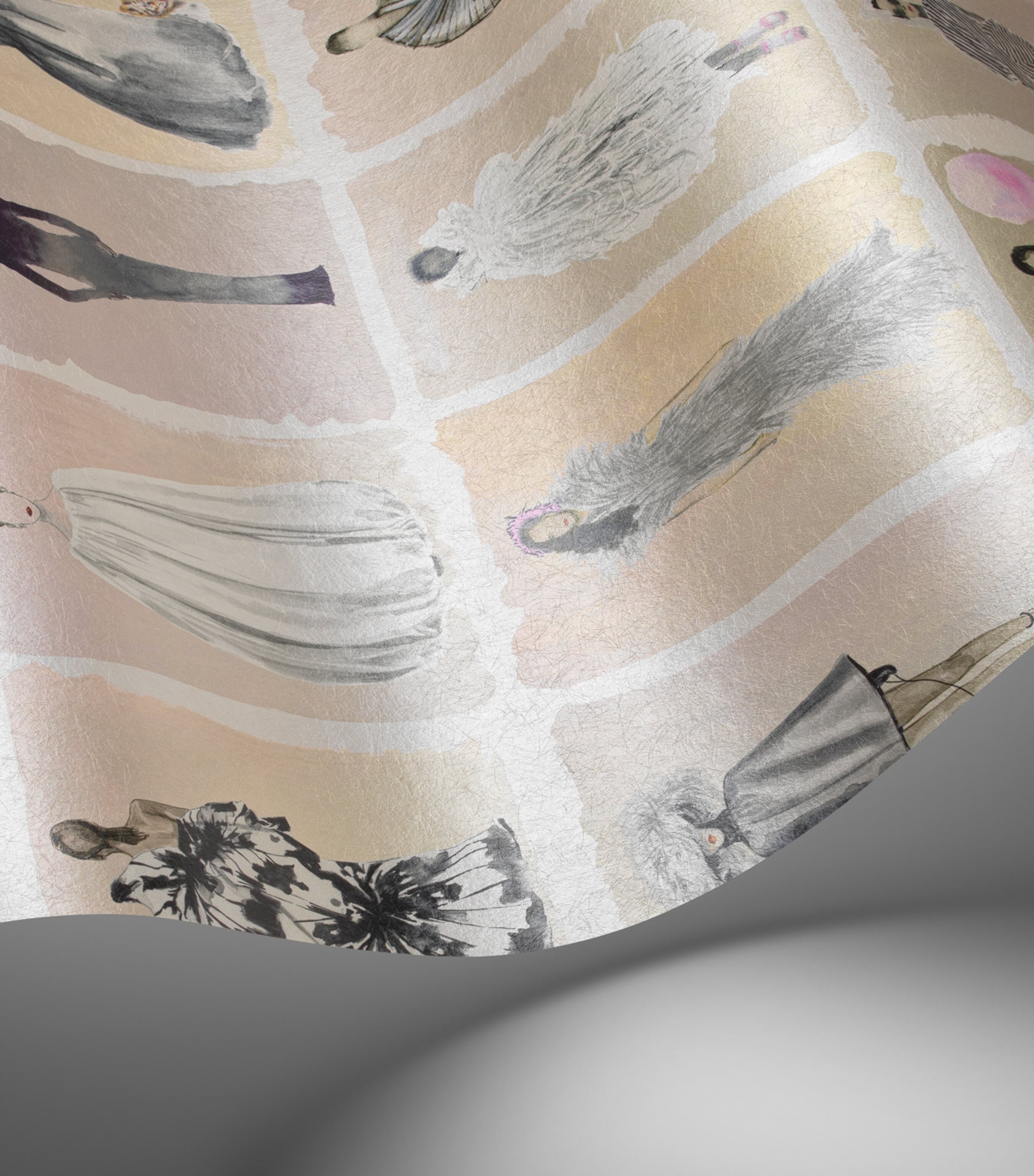 Cole & Son Harrods Couture Carousel wallpaper Blush Pearl, UK version