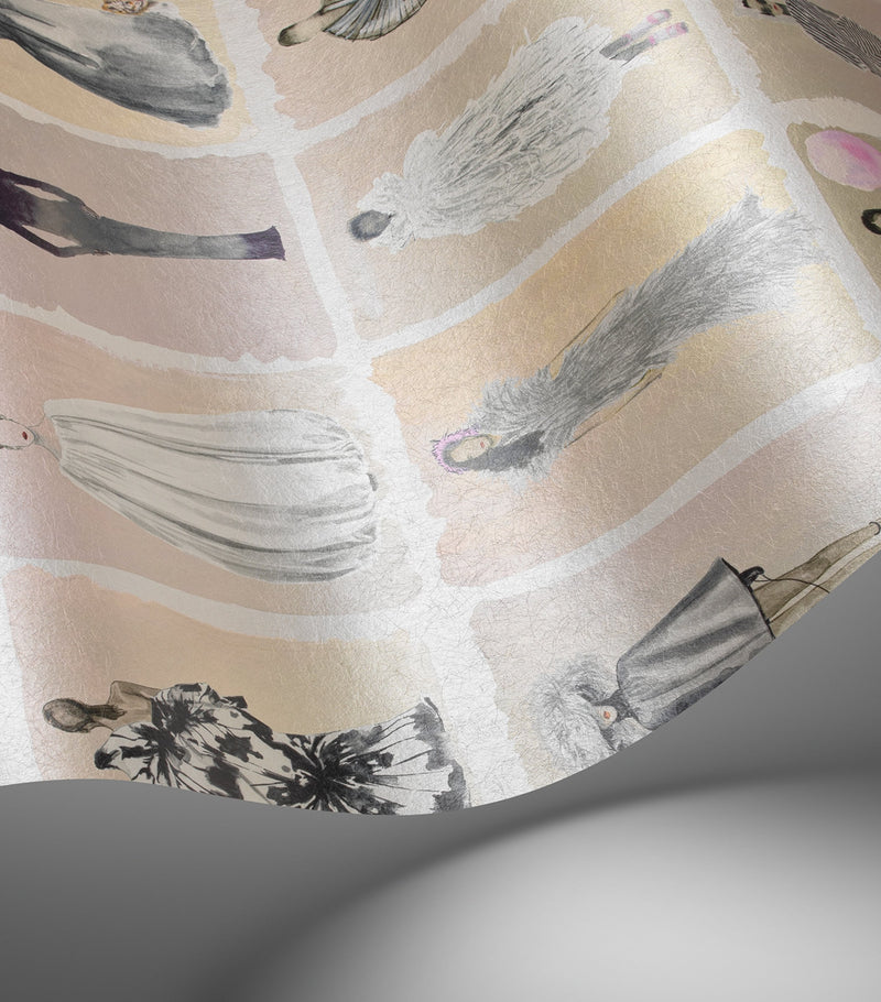 Cole & Son Harrods Couture Carousel wallpaper Blush Pearl, UK version