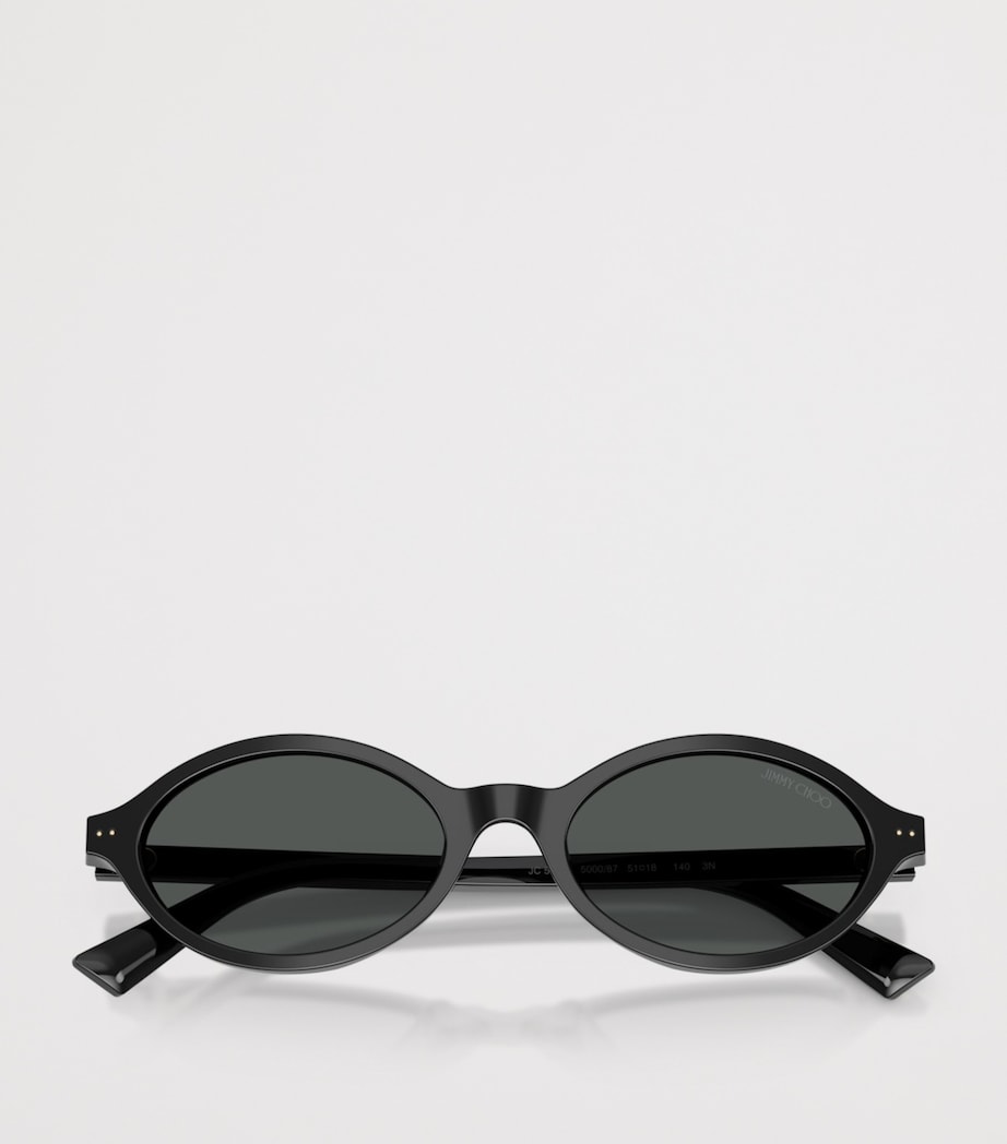 Oval-Sonnenbrille von Jimmy Choo aus Acetat, UK-Version