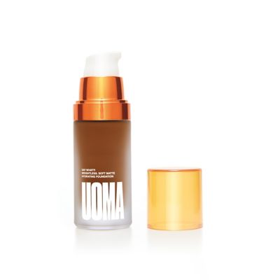 UOMA Beauty Say What?! Weightless Soft Matte Hydrating Foundation 30ml GOODS Boots Brown Sugar T4C  