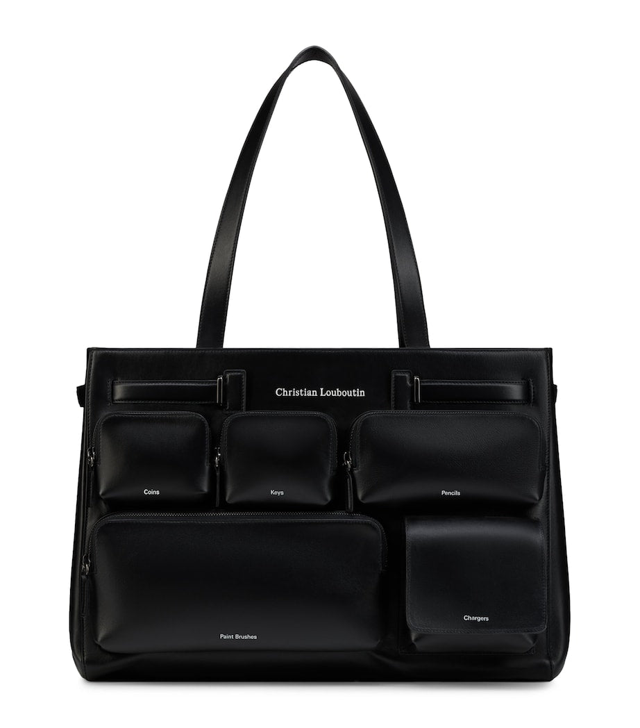 حقيبة Christian Louboutin tactical leather tote bag، مستوردة من المملكة المتحدة