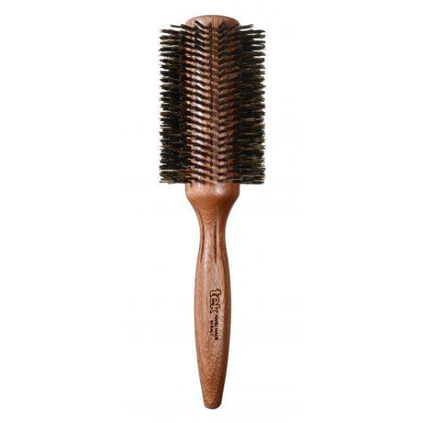 TEK round brush brown mahogany wild boar bristles 60mm, UK version