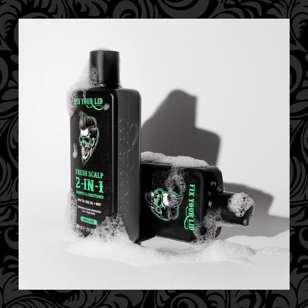 Fix Your Lid Tea Tree and Mint 2-in-1 shampoo and conditioner 414ml, imported from the UK