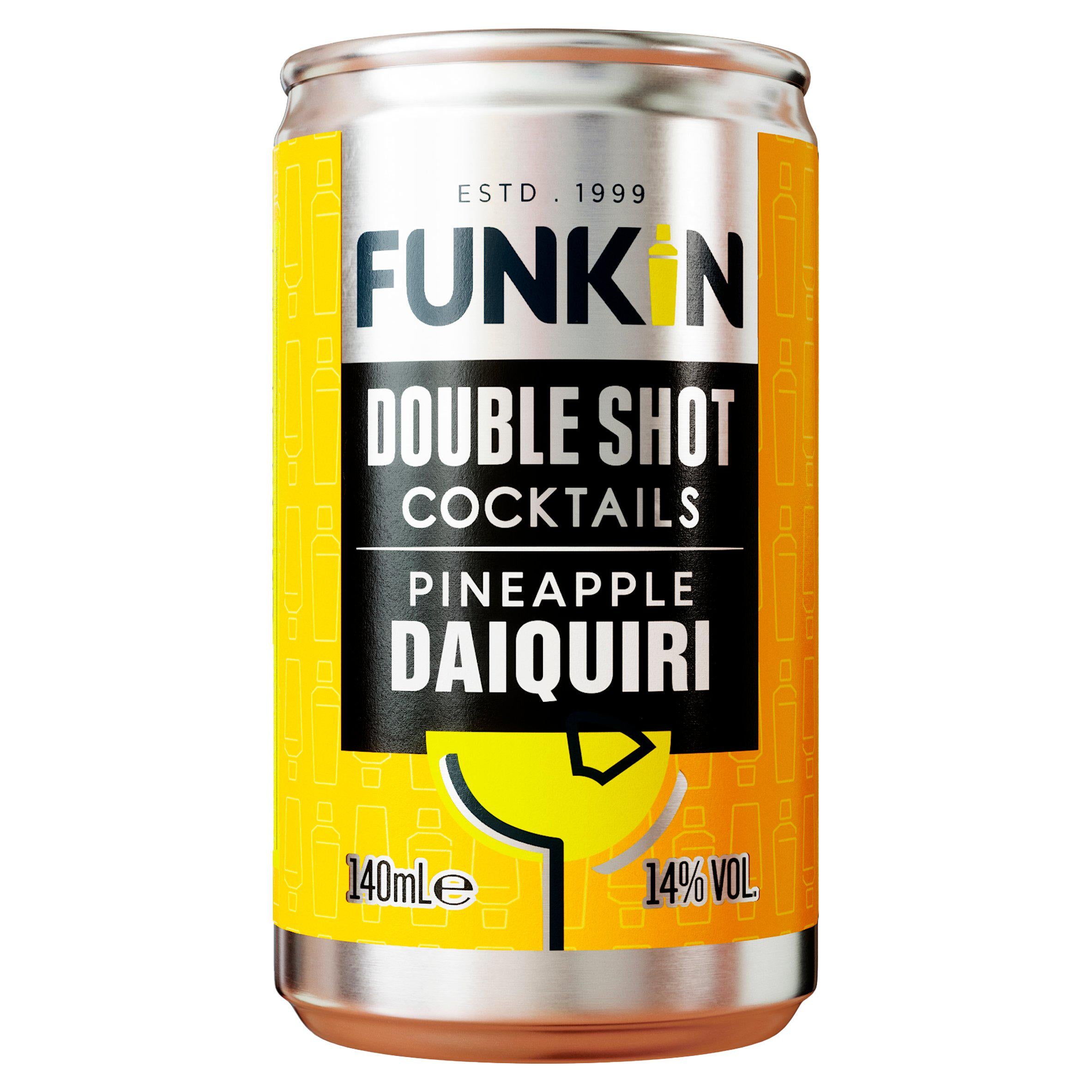 Funkin Double Shot Cocktails Pineapple Daiquiri 140ml GOODS Sainsburys   