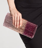Jimmy Choo Sweetie glitter clutch bag ombré design (British brand)