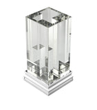 Christofle clear glass perspective vase, 28.5cm height - British product