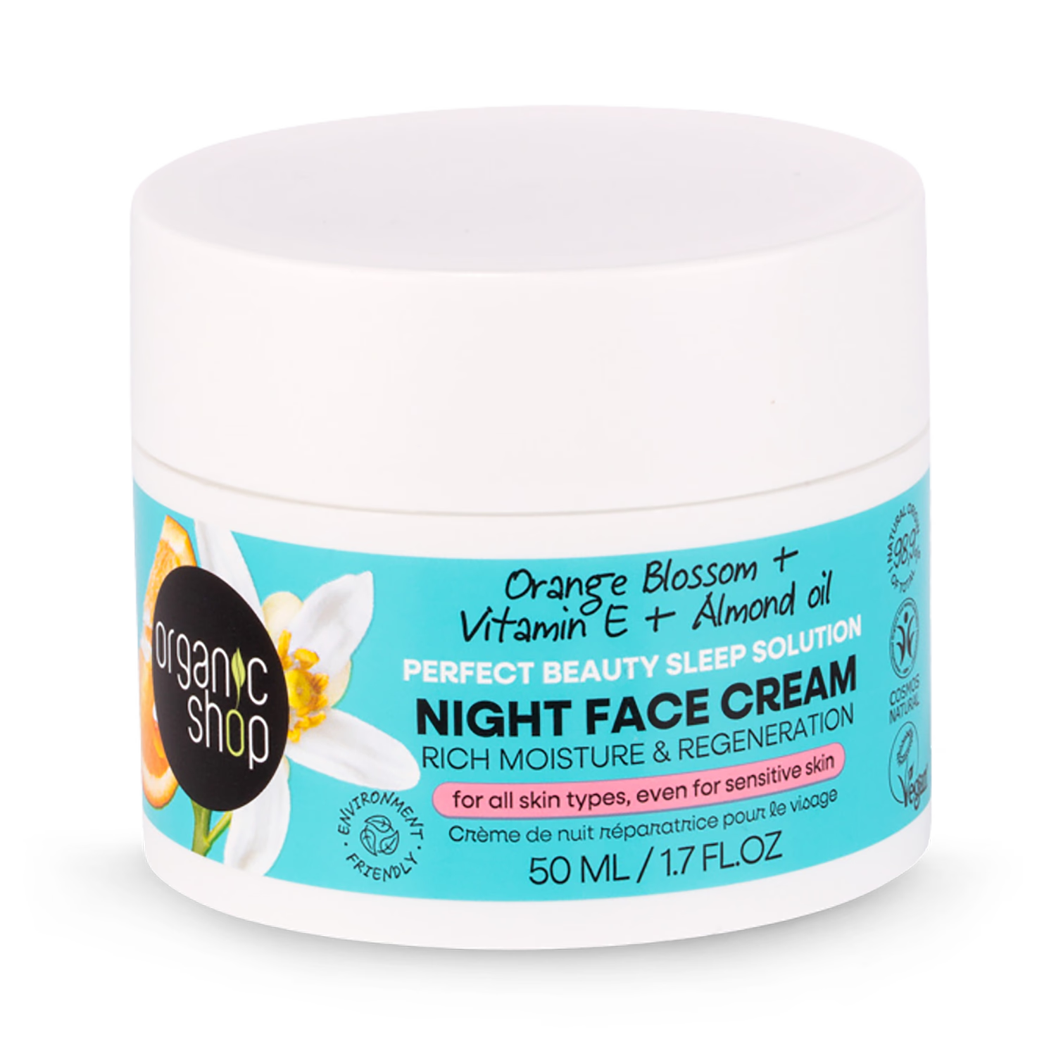 Organic Shop Orange Blossom night cream 50ml, UK version