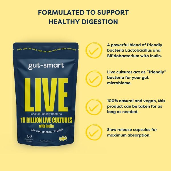 gut-smart LIVE Pre & Probiotic - 60 Slow-Release Capsules GOODS Superdrug   