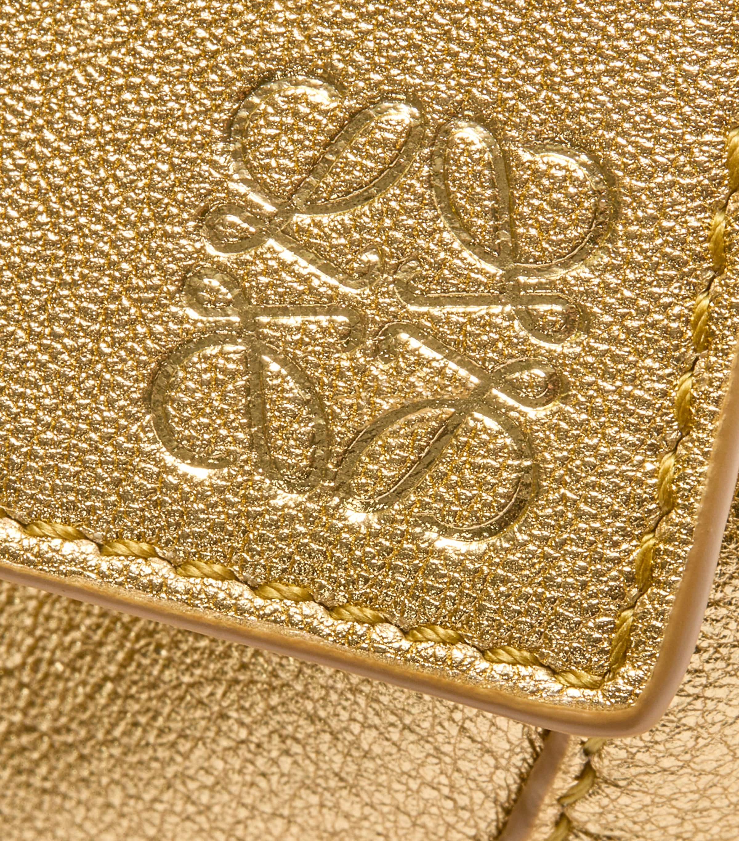 LOEWE mini metallic leather Puzzle top-handle bag, UK version