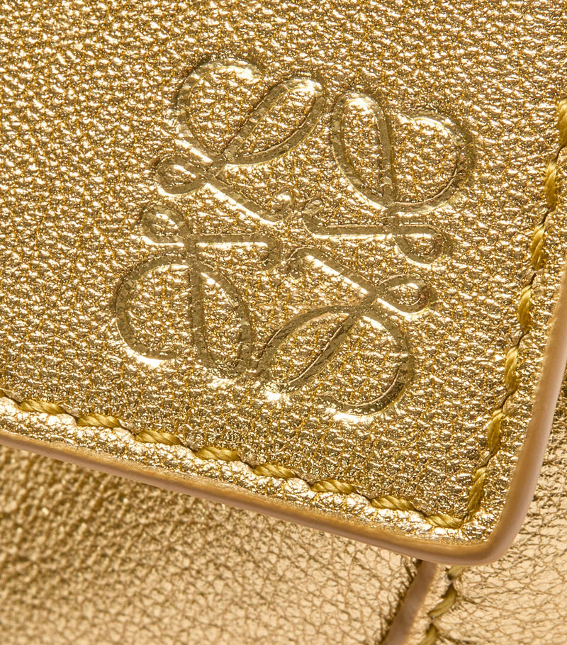 LOEWE mini metallic leather Puzzle top-handle bag, UK version