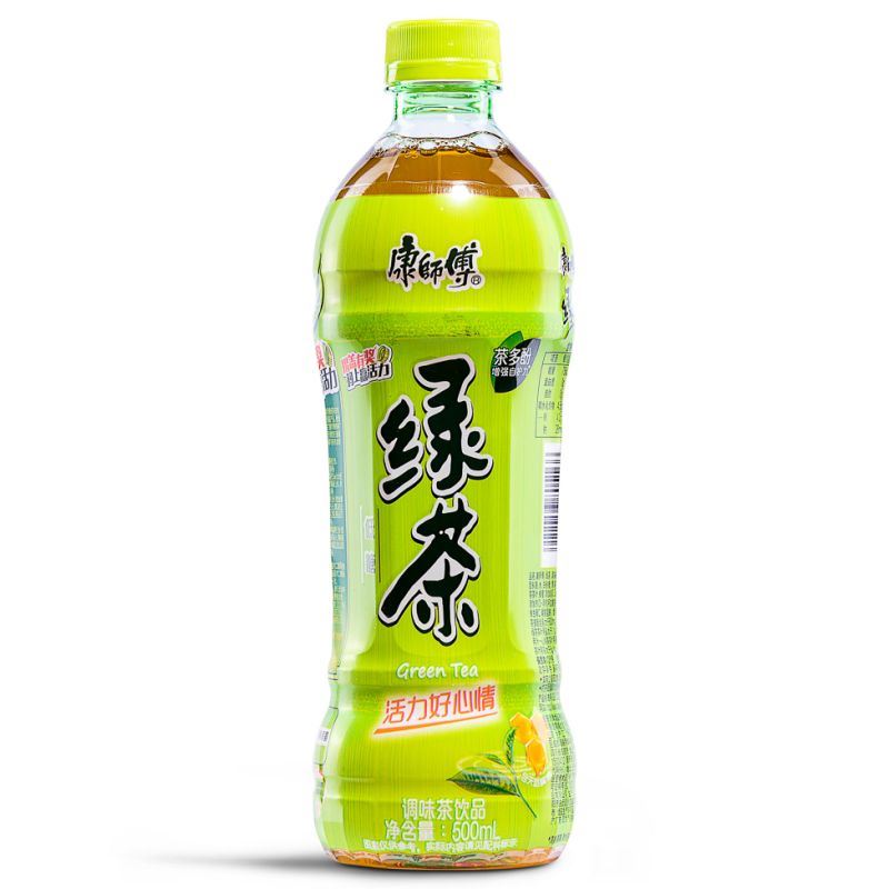 Master Kong low sugar green tea with honey, UK version