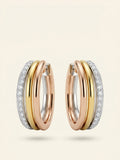 Cartier Trinity Mini earrings in tri-colour 18ct gold with diamonds - British product