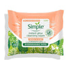 Simple Protect N Glow biodegradable face wipes instant glow pack of 20 (British brand)