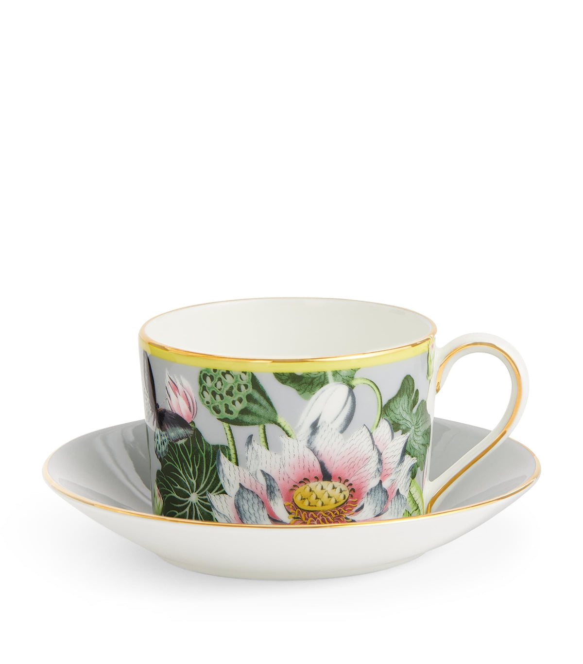 Wedgwood Wonderlust Waterlily teacup and saucer (British brand)