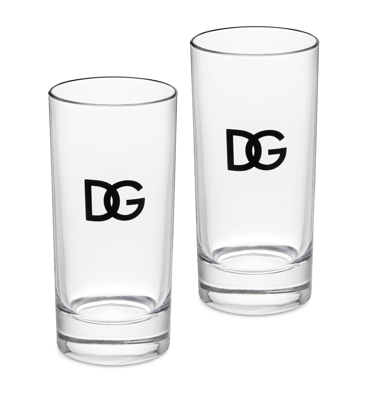 Dolce&Gabbana set of two logo glasses, 14cm tall - British product