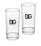 Dolce&Gabbana set of two logo glasses, 14cm tall - British product