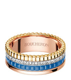Boucheron Quatre blue ring mixed gold hyceram, UK version