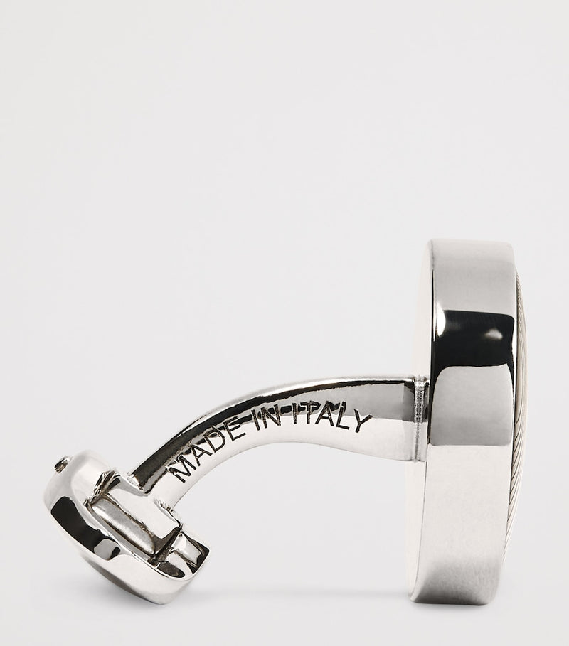 Giorgio Armani sterling silver cufflinks with coloured crystal, imported from the UK