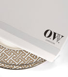 O.W. London Maze pattern dinner plates set of 2, 26cm diameter, imported from the UK