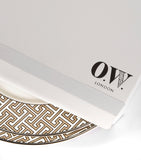O.W. London Maze pattern dinner plates set of 2, 26cm diameter, imported from the UK