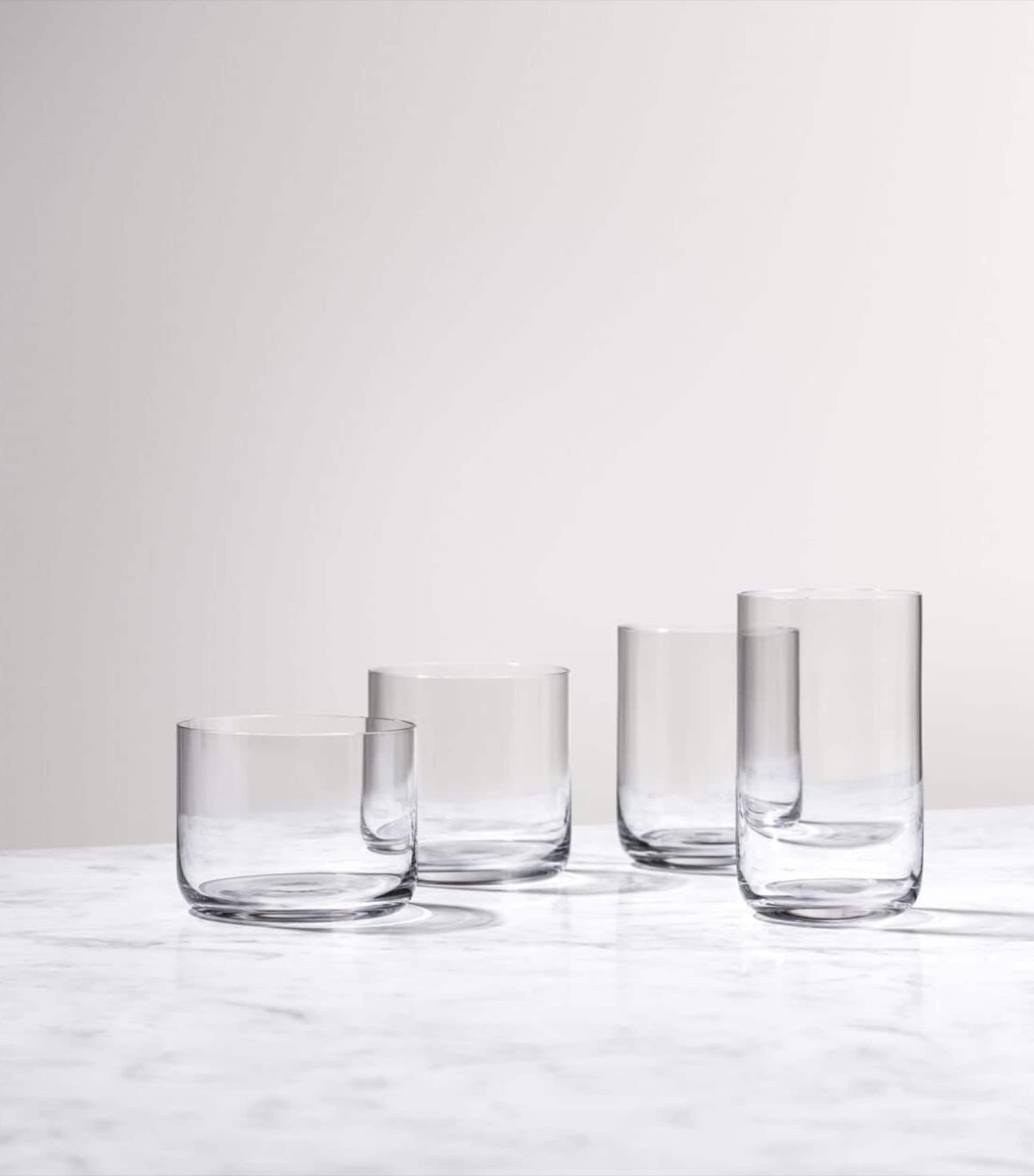 Aarke nesting glass tumblers set of 4 (290ml) - British product