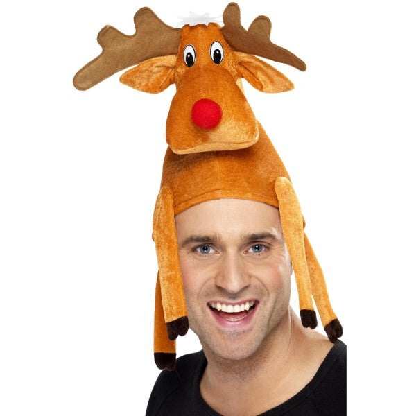 Smiffys Reindeer Hat brown costume accessory - British product