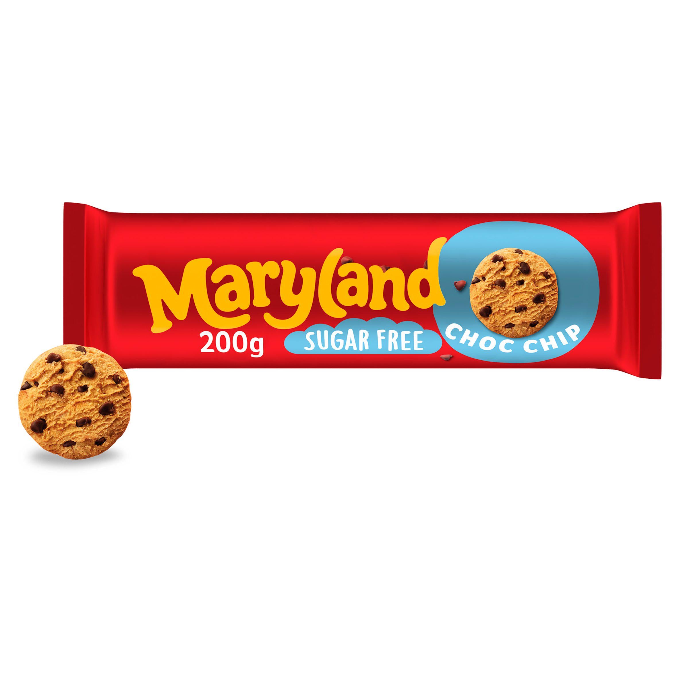 Maryland Cookies Sugar Free Chocolate Chip 200g GOODS Sainsburys   