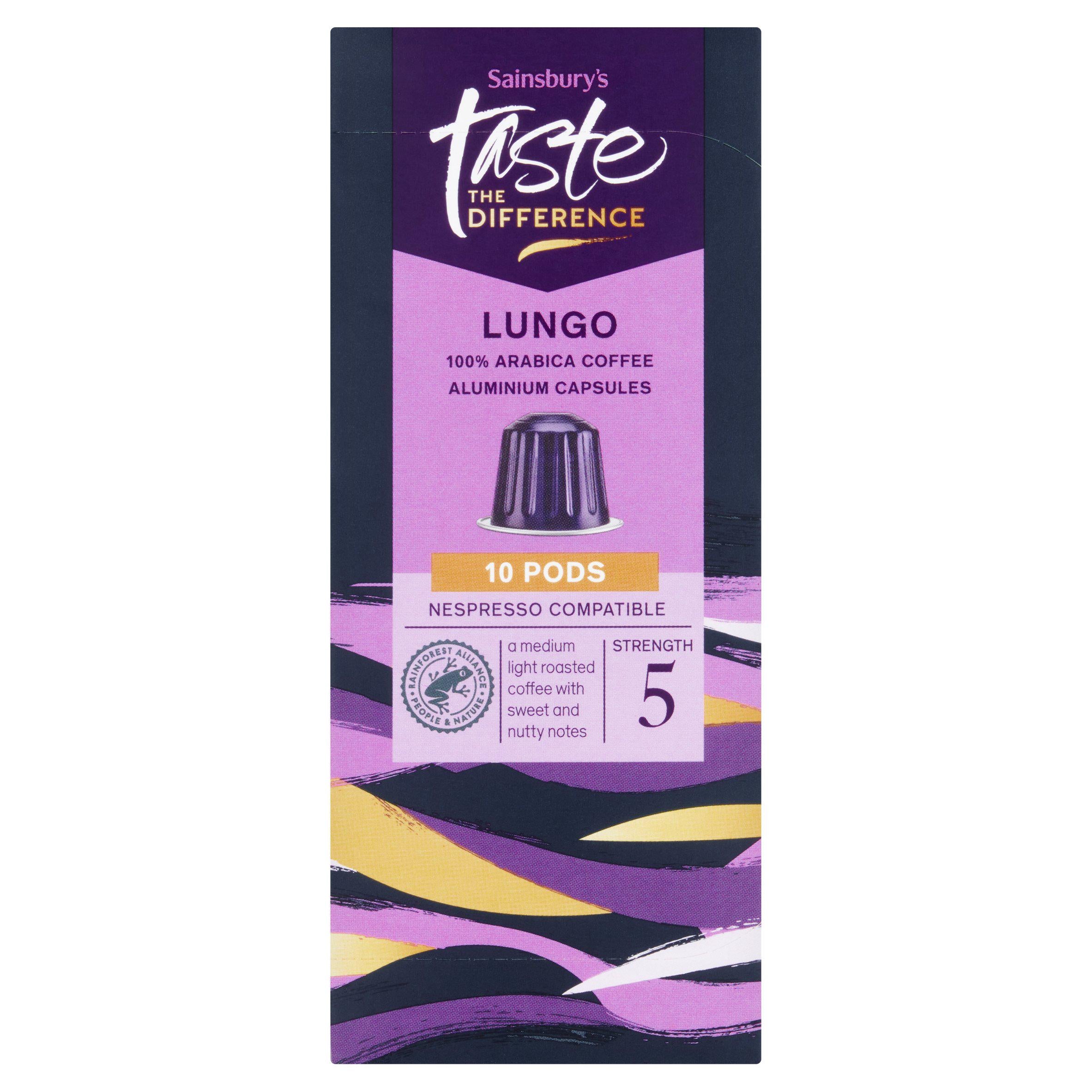 Sainsbury's Lungo Pods, Taste the Difference x10 52g GOODS Sainsburys   