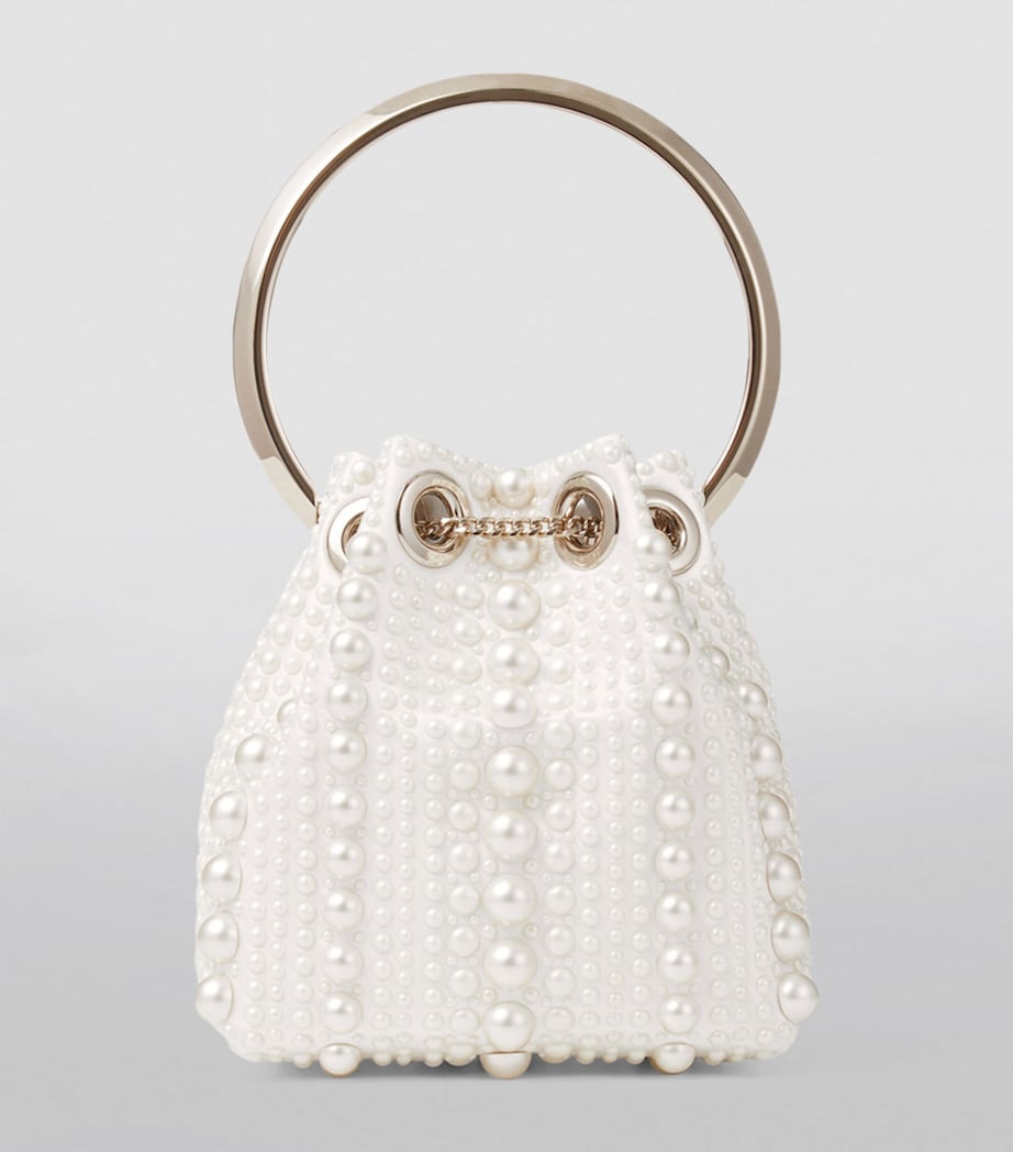 Jimmy Choo Micro Bon Bon bag satin pearls (British brand)