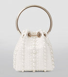 Jimmy Choo Micro Bon Bon bag satin pearls (British brand)