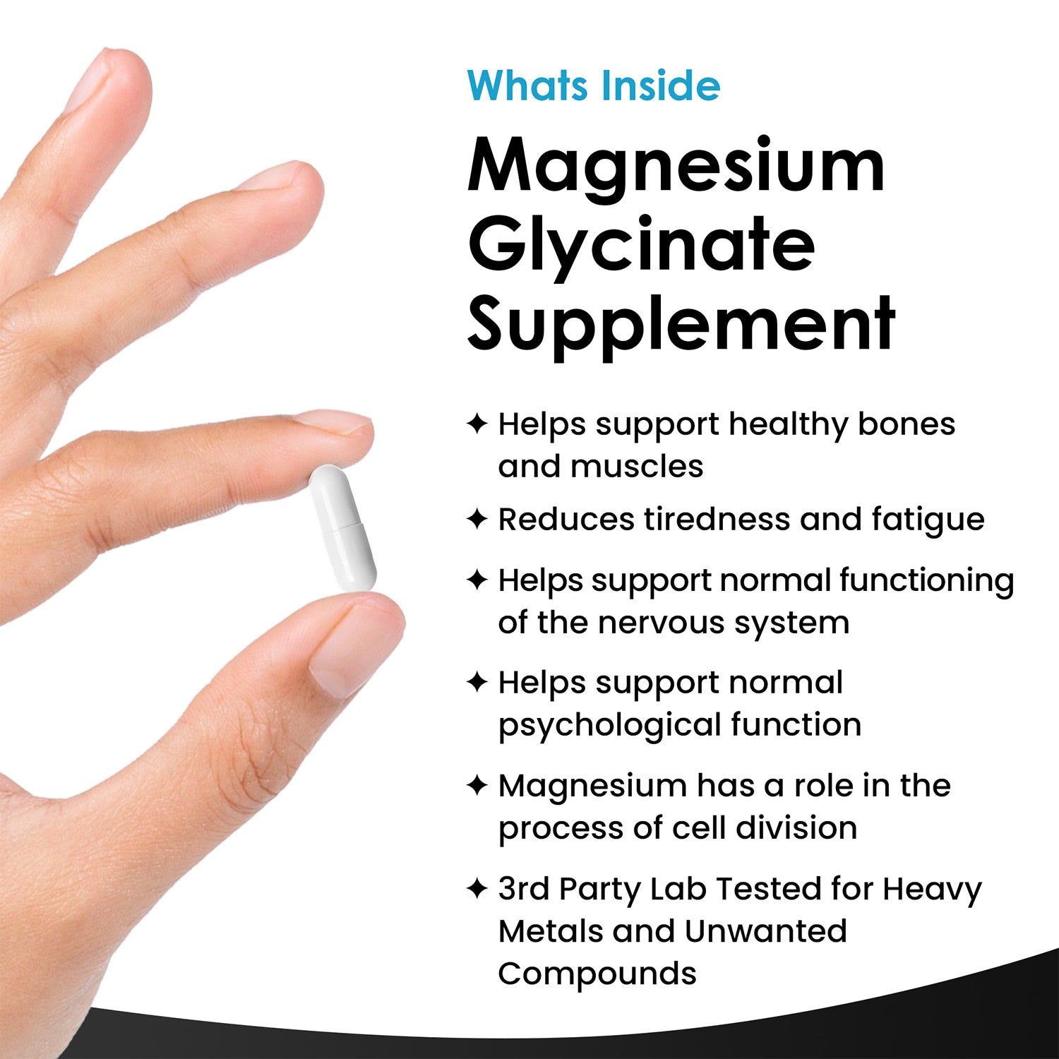 New Leaf Magnesium Glycinate 360 capsules, imported from the UK