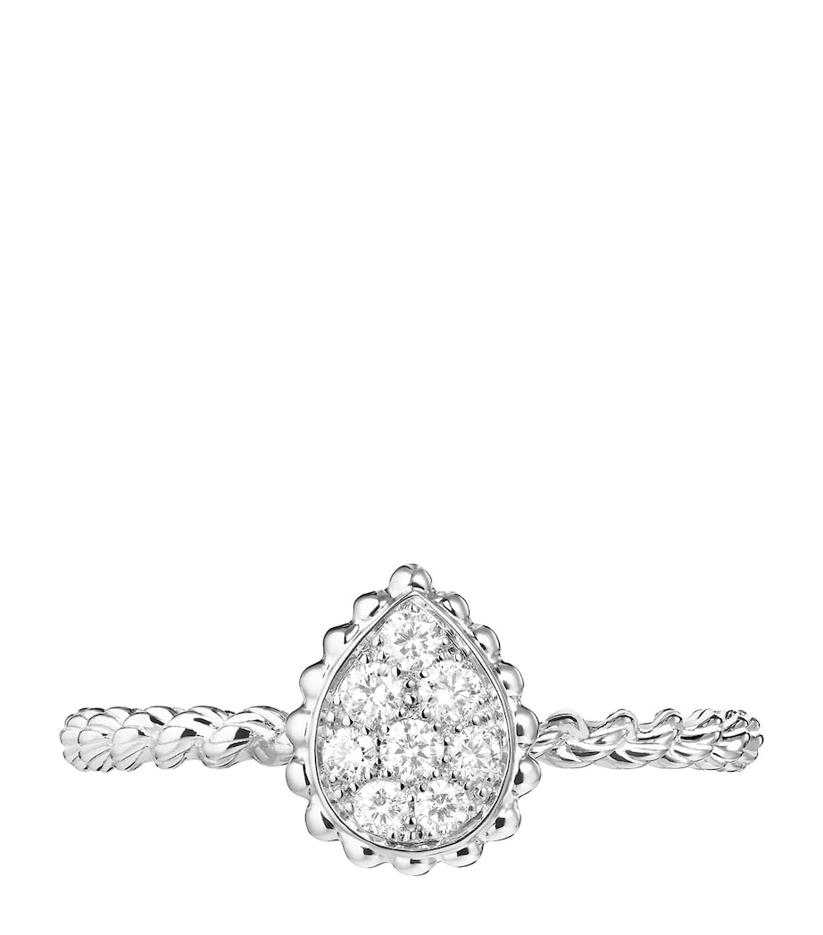 Boucheron white gold diamond Serpent Bohème ring, imported from the UK