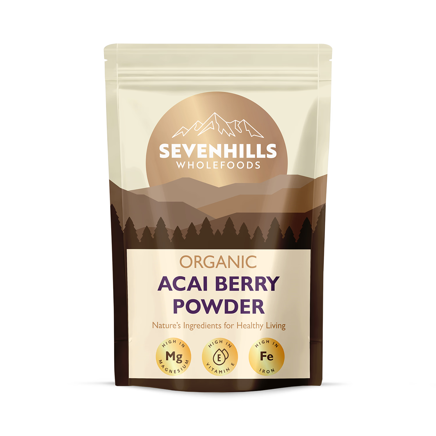 Seven Hills Organic Acai Berry Powder 200g, UK version