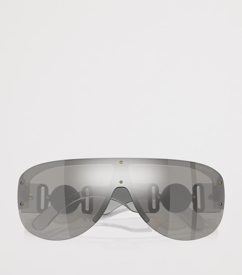 Lunettes de soleil aviateur Versace avec détail de tête de Méduse, version britannique